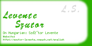 levente szutor business card